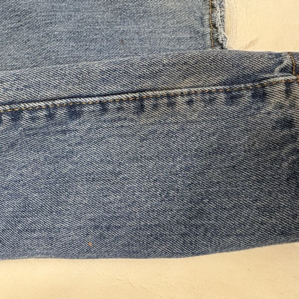 Levi's 517 Bootcut Jeans 33x36 Distressed Medium Blue Wash 100% Cotton Denim - Picture 14 of 15